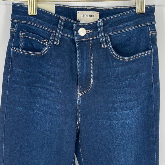 L’AGENCE Marguerite Jean‎ High Rise Skinny Stretch Columbia Blue Size 24 - Picture 3 of 12